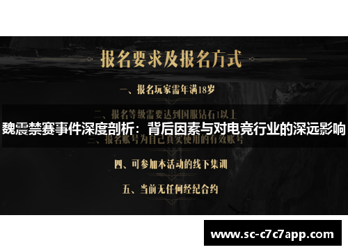 魏震禁赛事件深度剖析:背后因素与对电竞行业的深远影响 魏震禁赛事件深度剖析:背后因素与对电竞行业的深远影响